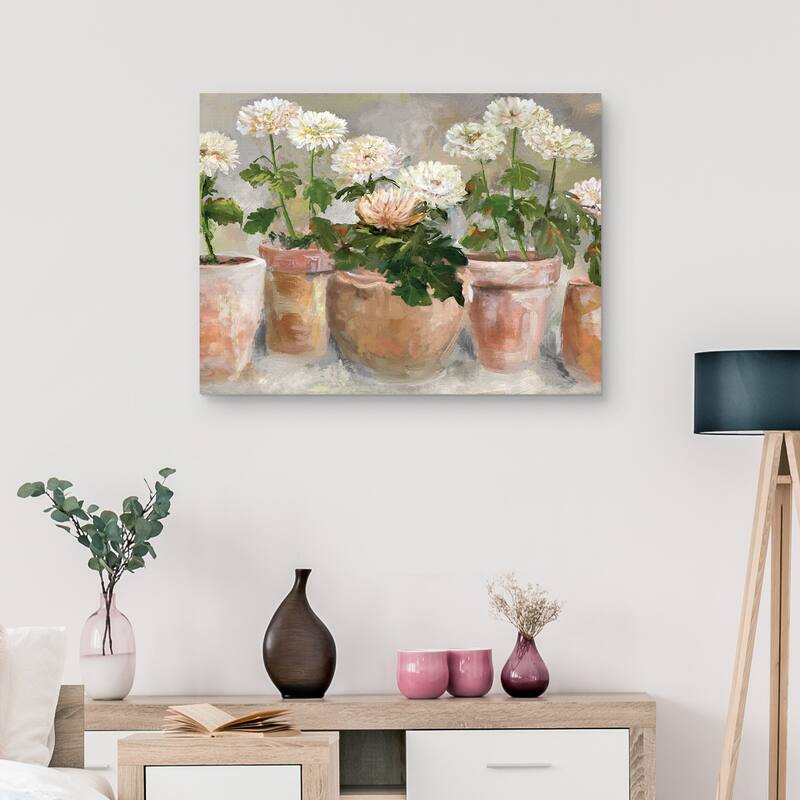 Mums the Word Portrait by Studio Arts Canvas Art Print