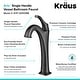 preview thumbnail 23 of 32, Kraus 3-in-1 Set White Round Ceramic Vessel Sink Arlo Faucet w/ Drain