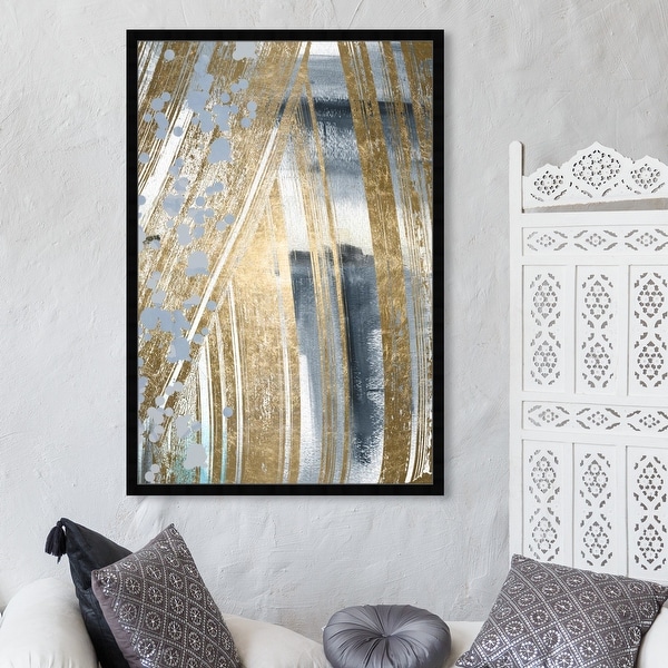 Oliver Gal 'Chosen One' Abstract Wall Art Framed Print Paint - Gray, Gold. Opens flyout.