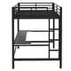 preview thumbnail 47 of 64, Gaming Loft Bed with RGB LED Light & USB Charge Station, Metal Loft Bed Frame w/Built-in Desk & Full-Length Guardrails