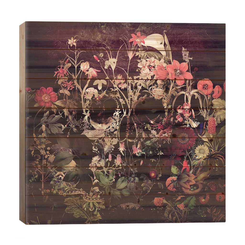 Bloom, Square Print On Wood by Ali Gulec - Multi-Color