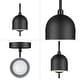 preview thumbnail 7 of 10, Prominence Home 2-Pack Battery-Operated LED Matte Black Wall Sconce with Metal Shade