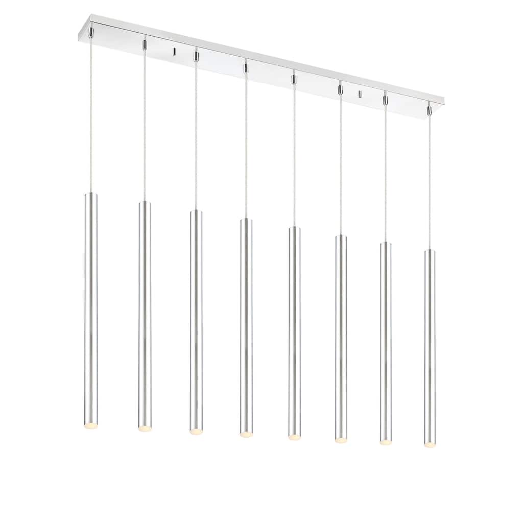 Z-Lite Forest 8 Light 44" Wide LED Linear Pendant with 24" Pendants