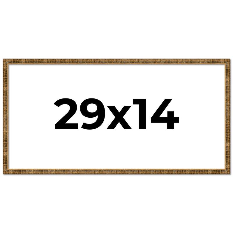 29x14 Frame Gold Solid Wood Picture Frame - Complete Modern Photo