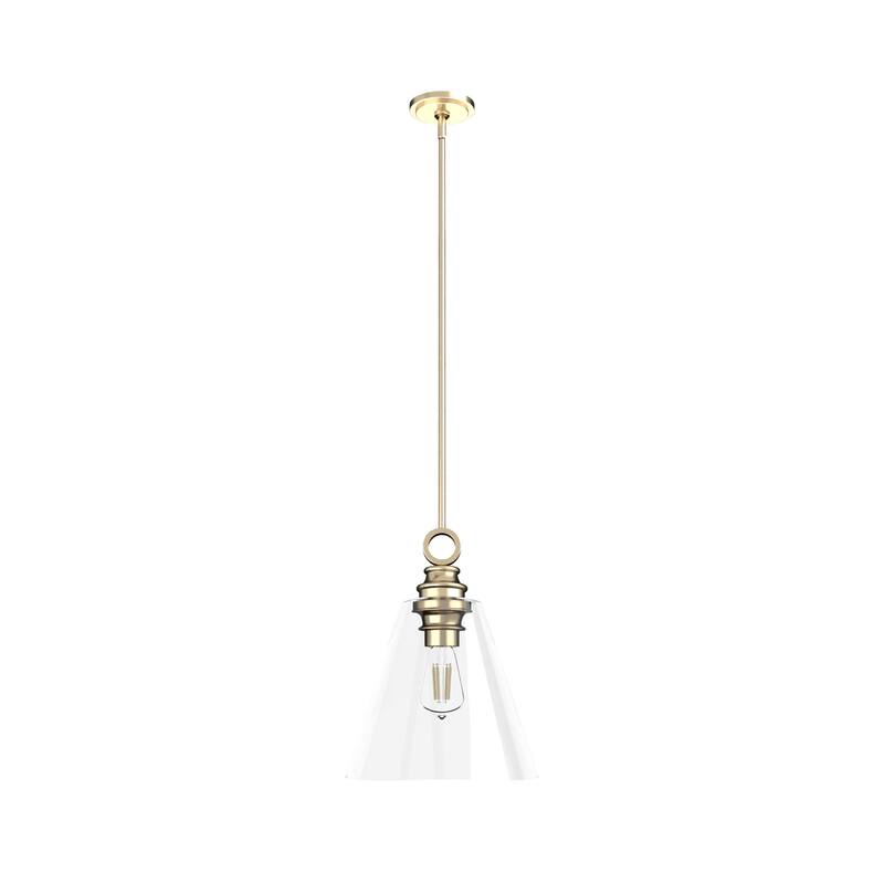 Hunter Klein 14" 1-Light Glass Pendant - Kitchen Island, Dining Room, Entry - Contemporary, Transitional