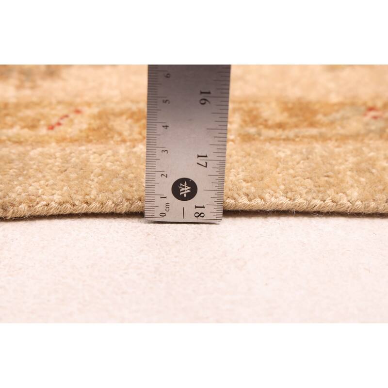 ECARPETGALLERY Hand-knotted Chobi Twisted Khaki Wool Rug - 6'0 x 8'11