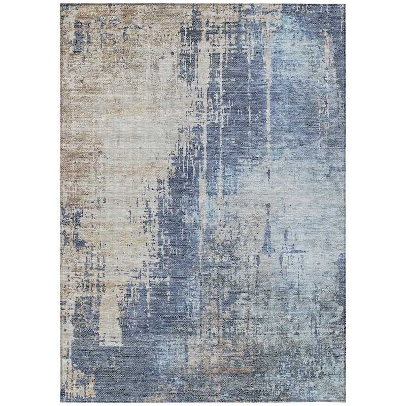 Machine Washable Indoor/ Outdoor Chantille Modern Ombre Rug