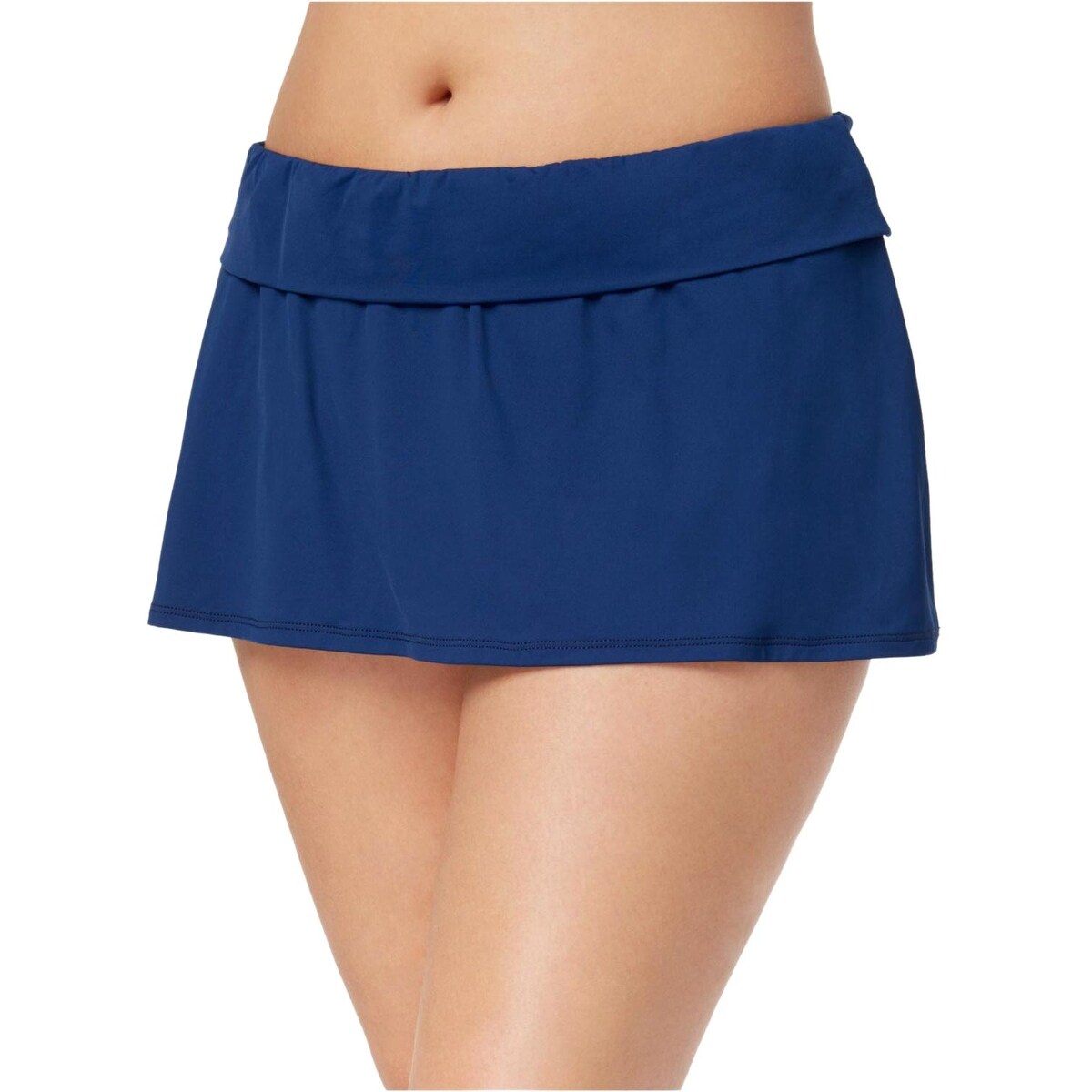 navy blue swim skirt plus size
