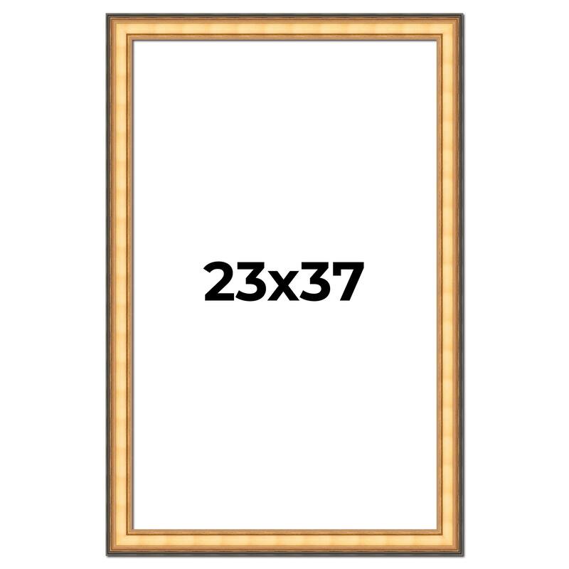 23x37 Frame Gold Plein Aire Solid Wood Picture Frame Width 2 Inches |