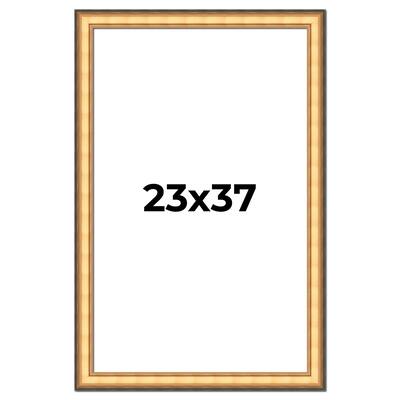 23x37 Frame Gold Plein Aire Solid Wood Picture Frame Width 2 Inches |