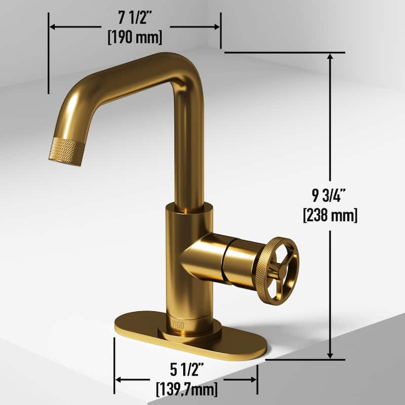 VIGO Cass 9" H Single Handle Single Hole Bathroom Faucet