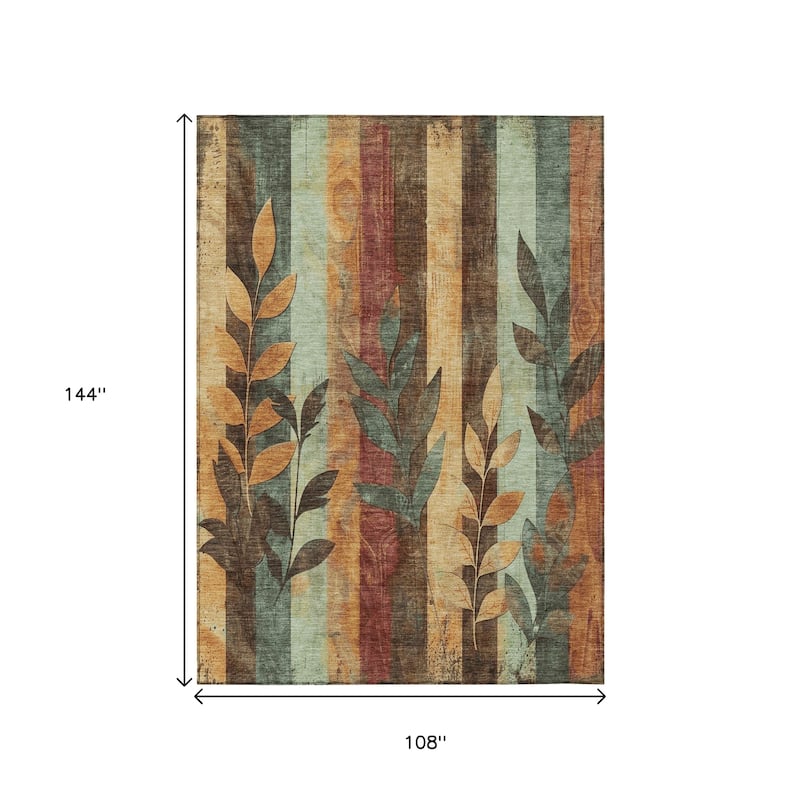 HomeRoots Floral Transitional Rectangle Outdoor Rug