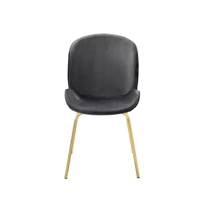 Chuchip Velvet & Gold Finish Side Chair