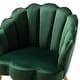 preview thumbnail 42 of 64, HULALA HOME Morden Scalloped Velvet Arm Chair with Tufted Back