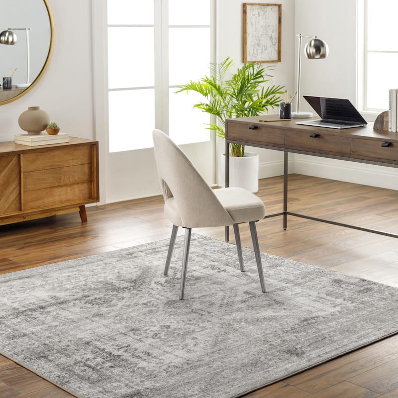 Livabliss Monte Carlo Updated Traditional Medallion Area Rug - Charcoal - 10' x 14'