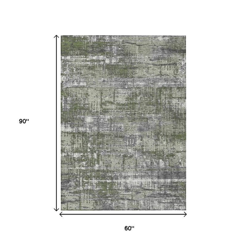 HomeRoots Geometric Transitional Rectangle Outdoor Rug