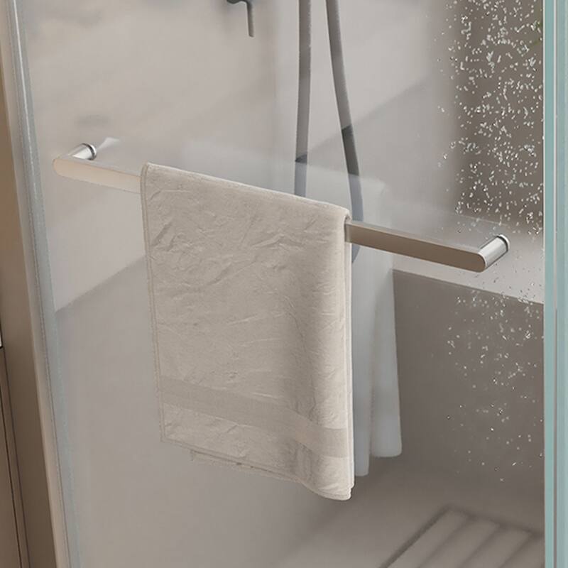 Sliding Frameless Shower Door with 3/8 Inch (10mm) Thick Tampered Glass