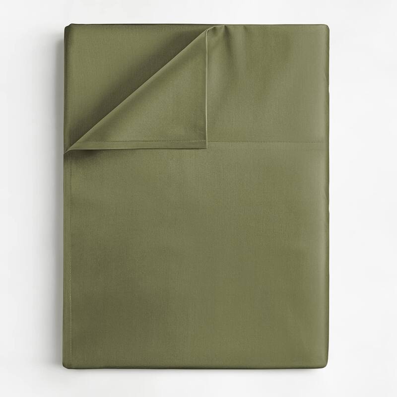 CGK Linens 100% Cotton 400 Thread Count Single Flat Sheet/ Top Bed Sheet - Sage Green - Full