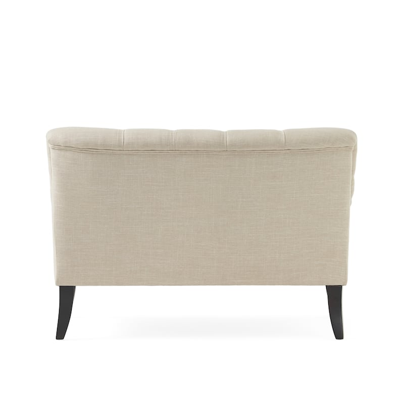 Nicole Polyester Blend Fabric Settee by Christopher Knight Home - 29.25"L x 43.75"W x 30.50"H