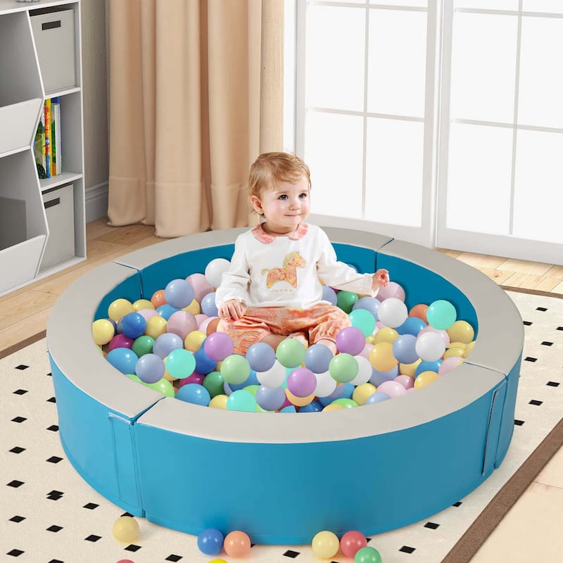 Costway 44.5" x 10" Baby Ball Pit Detachable Foam Ball Pit with 50