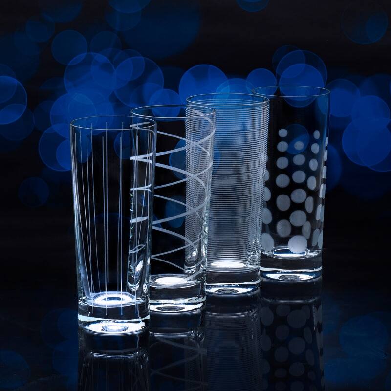 Mikasa Set of 4 Cheers Highball Glasses, 19.75 Oz