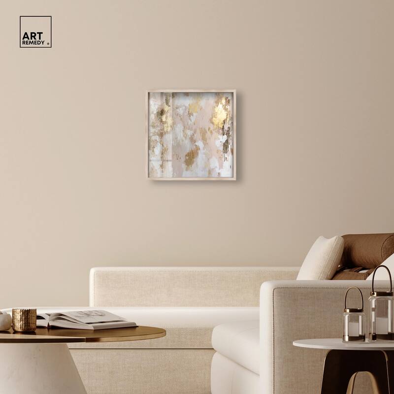 Golden Glimmer Gesture I Shadowbox by Art Remedy