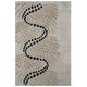 preview thumbnail 9 of 33, SAFAVIEH Handmade Soho Elvyra Waves N.Z. Wool Rug 2'6" x 4' - Blue/Grey - Rectangle
