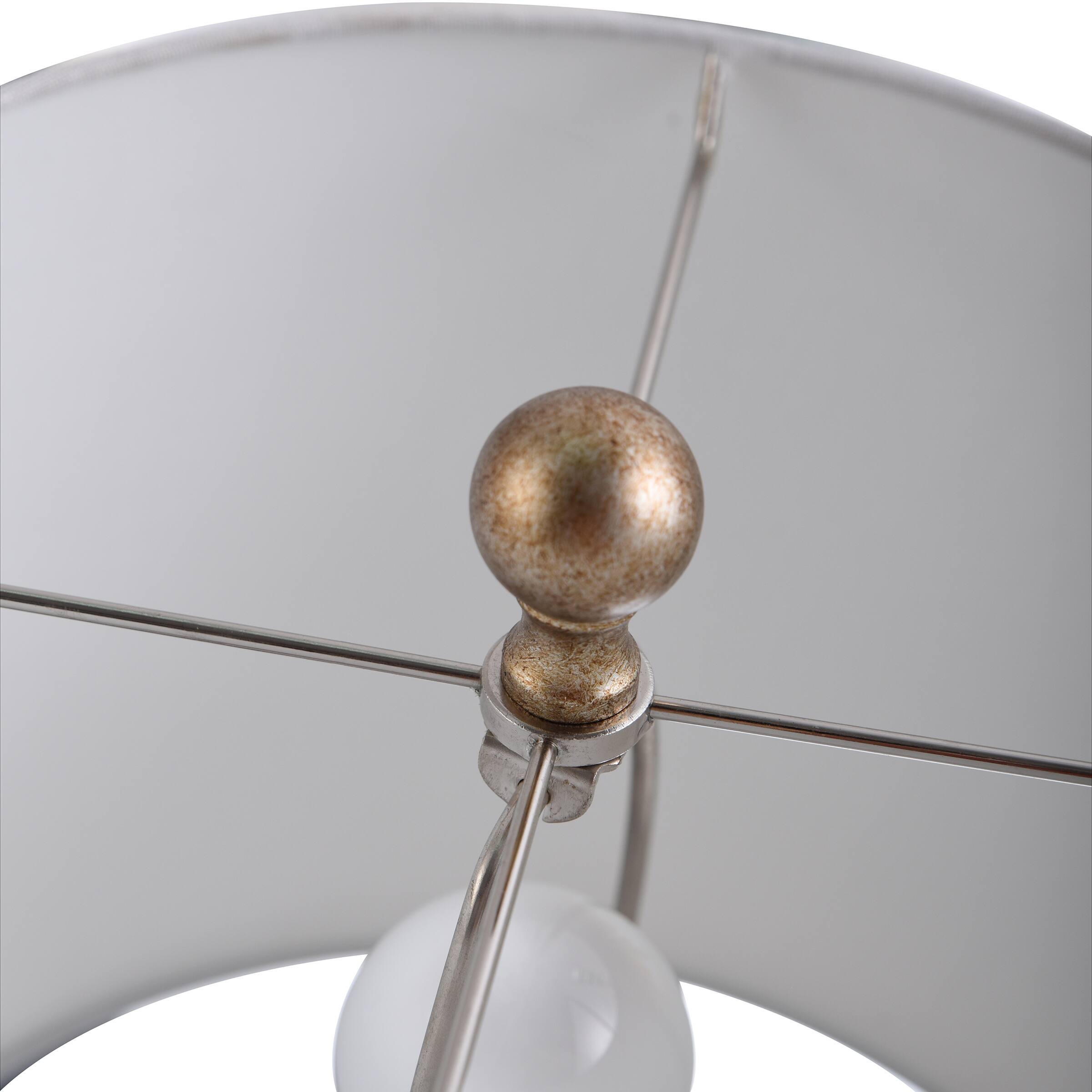 StyleCraft Northbay Mercury Glass Table Lamp OffWhite Hardback