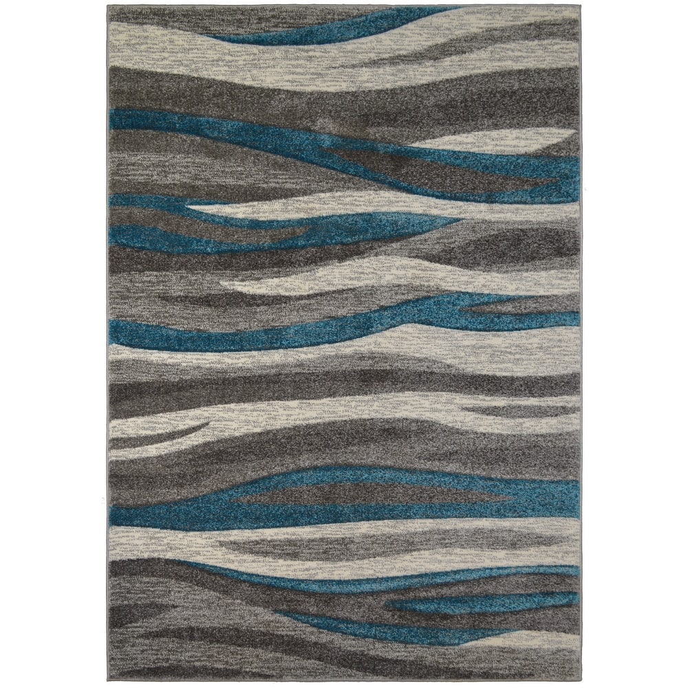 Axel Impulse Waves Striped Area Rug