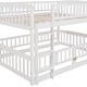 preview thumbnail 12 of 12, Full over Full Bunk Bed with Slide, Fence and Ladder, White