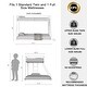 preview thumbnail 5 of 8, Twin over Full Metal Bunk White for Kids and Adult, Low Profile and Easy Climbing with Stable Ladder
