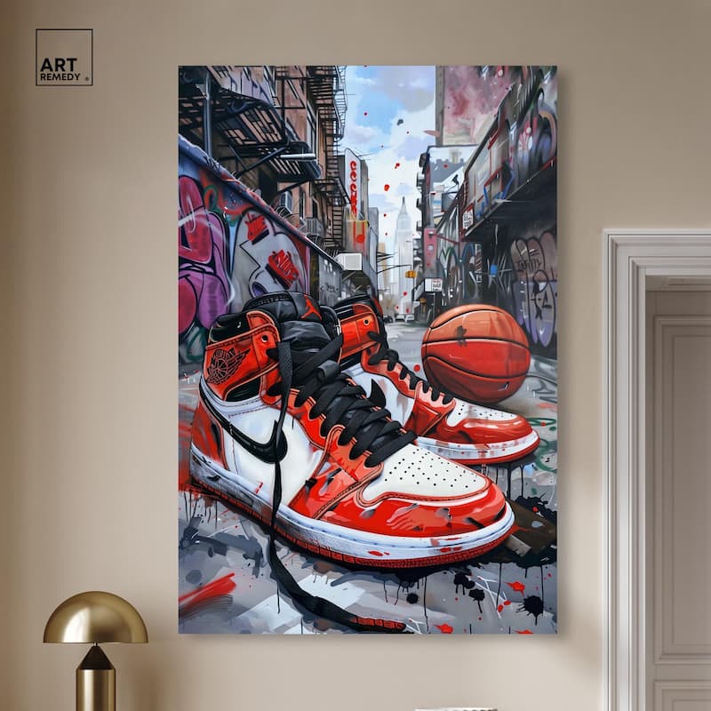 Streetwise Sneakers Canvas by Art Remedy, Gallery Wrapped