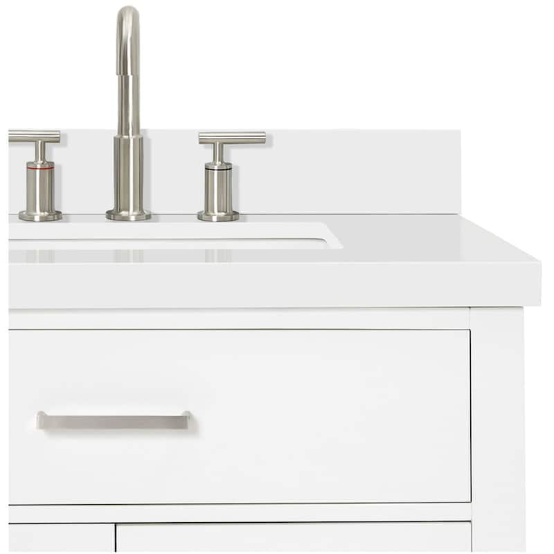Ariel H043SRWQRVO Bristol 42" Thick Quartz Vanity Top