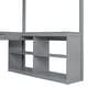 preview thumbnail 18 of 52, Wooden Full Loft Bed with U-shaped Desk,Storage Compartments and Tri-fold Mirror