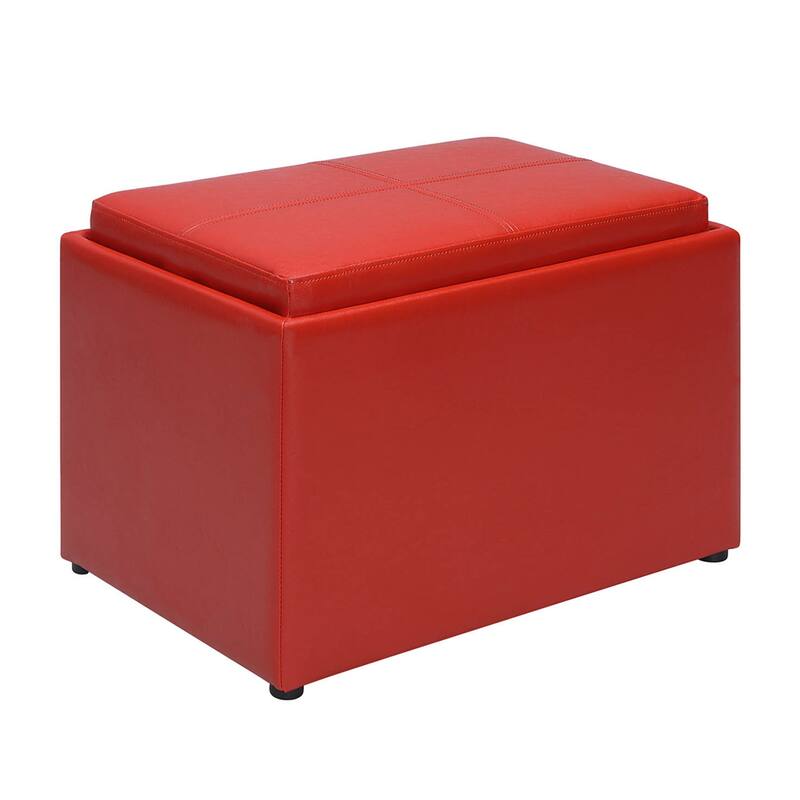 Convenience Concepts Designs4Comfort Accent Storage Ottoman with Reversible Tray