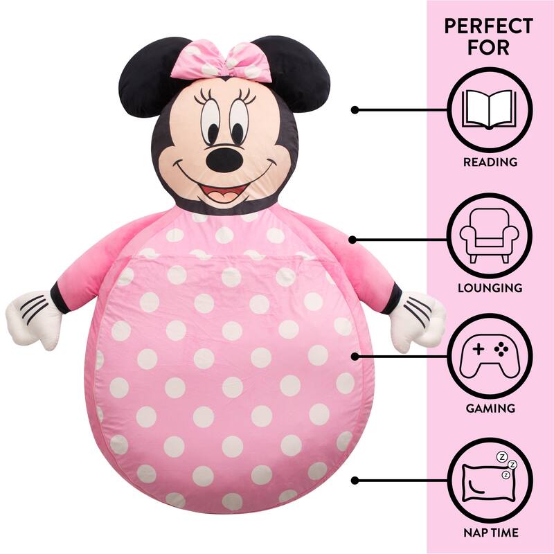 Disney Minnie Mouse Oversized Floor Lounger for Kids,Nap/Play Mat