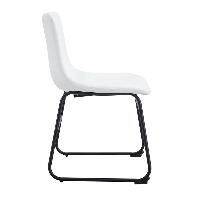 Set Of 4 Classic Pu Leather Chairs, A Stylish Seat Perfect