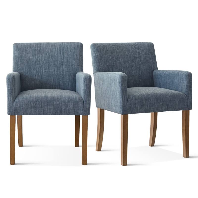 Linen Upholstered Armchair(Set of 2)