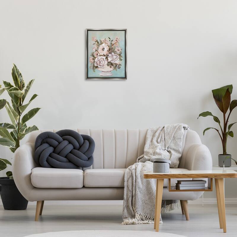 Stupell Sophisticated Flower Bouquet Framed Floater Canvas Wall Art Design By Amanda Hilburn