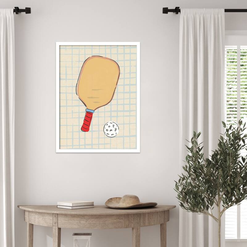 Get a Hobby No. 2 by June Erica Vess Wood Framed Wall Art Print - Svelte White