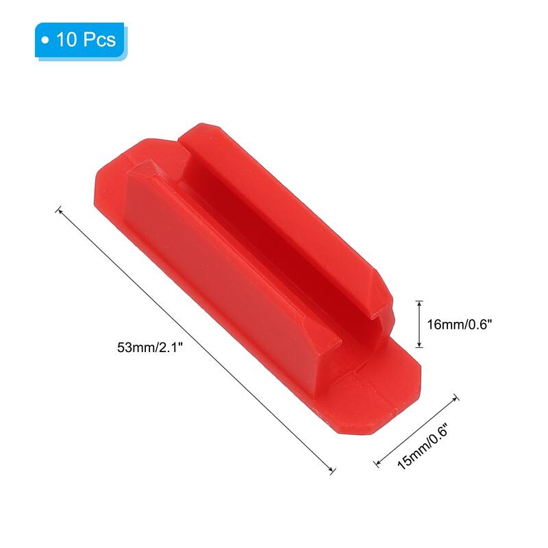 Pen Holder for Desk, 10 Pack Adhesive Pencil Holders Pencil Holder - Red