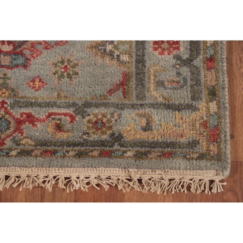 Geometric Kazak Runner Rug Handmade Hallway Wool Carpet - 2'7"x 9'11"