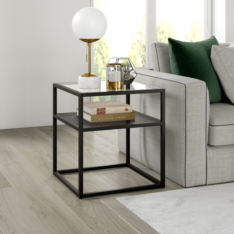 Nellie 20'' Square Side Table - Blackened Bronze
