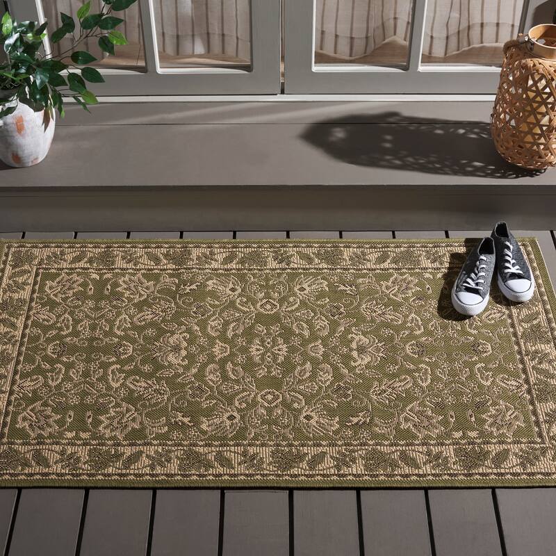 SAFAVIEH Courtyard Shizuka Indoor/ Outdoor Waterproof Patio Backyard Rug