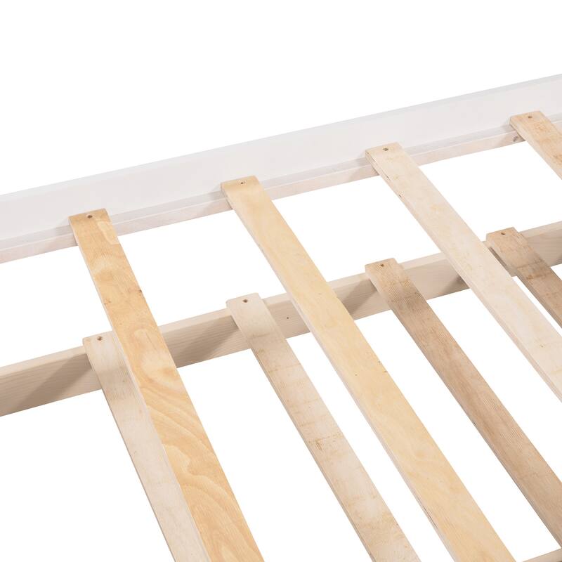 Wooden Daybed with Trundle and Drawers, Platform Sofa Bed Frame