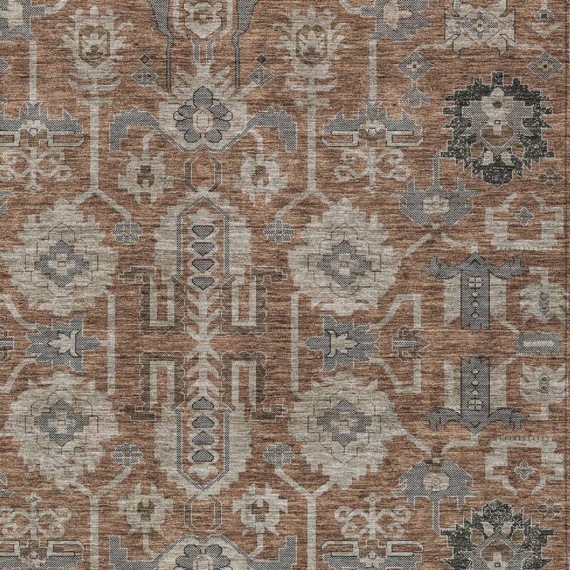 HomeRoots Oriental Traditional Rectangle Outdoor Rug