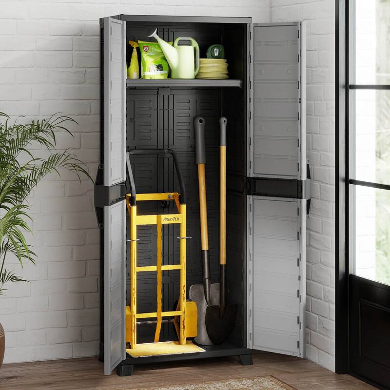 Costway Plastic Storage Cabinet 68" H Vertical Storage Shelving Unit - See Details