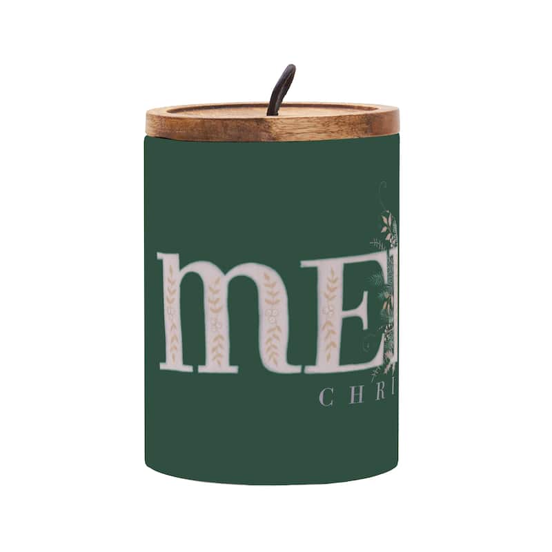 Emerald Christmas Canister Lg