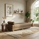 preview thumbnail 63 of 105, Jaxx Alon Daybed - Fold-Out Sleeper Chaise with Premium Memory Foam Queen-Size Mattress - Made in the USA Ultraleather Saddle Brown