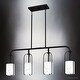 preview thumbnail 3 of 3, Luxury Mid Century Modern Chandelier, 15H x 37.25W, with Urban Loft Style, Matte Black, UQL5350 by Urban Ambiance